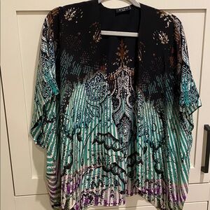 ETRO SPA Silk Wrap Multicolor Print Wrap Silk!